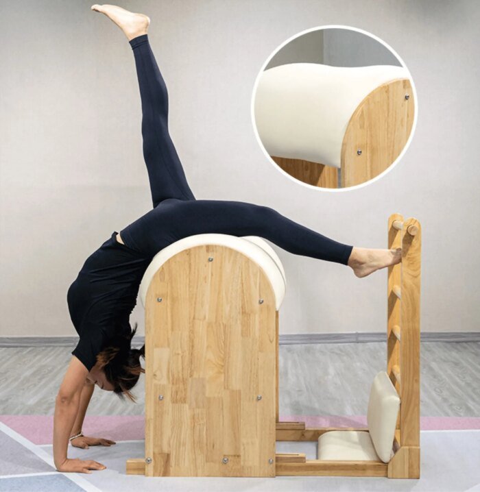Oak Wood Ladder Barrel Pilates Machine Custom Design - Image 4