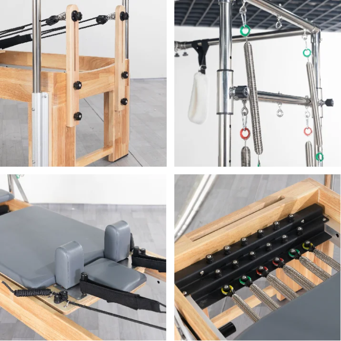 Maple Cadillac Pilates Reformer 3-in-1 Eco-Friendly Home Gym - Image 5