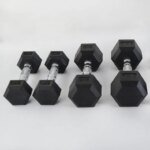 Gym Color Hex Rubber Dumbbell Set - Image 3