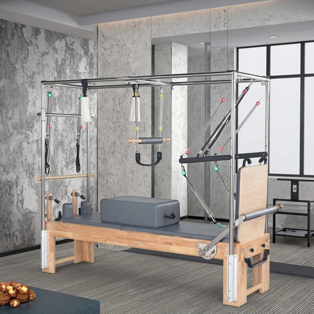 3 in 1 Oak Cadillac Pilates Reformer Machine