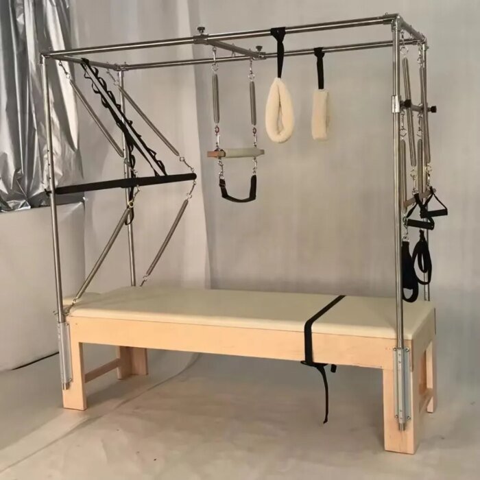 Pilates Reformer Cadillac Bed Stainless Steel Wooden Frame - Image 5