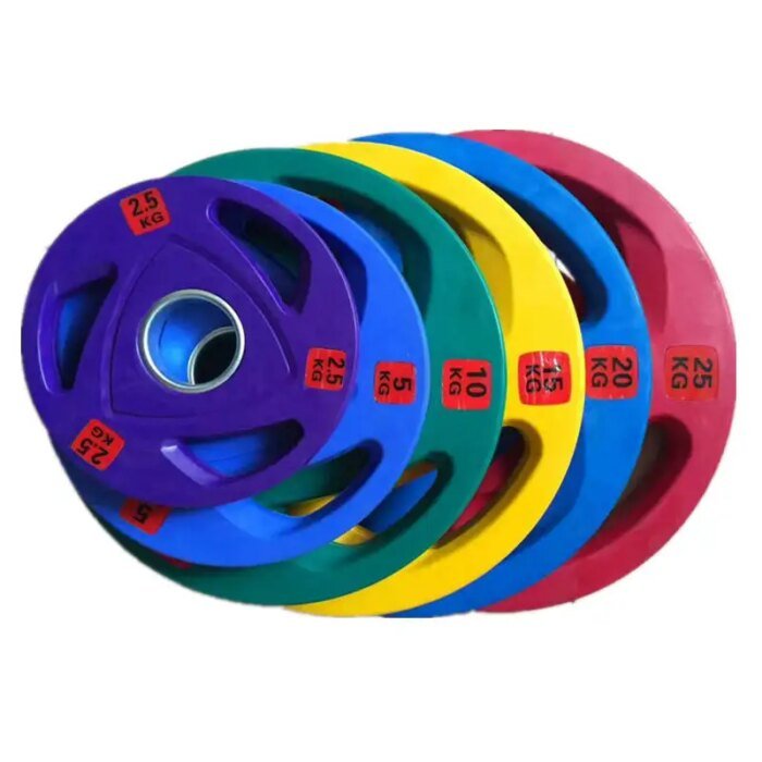 PU Eco-Friendly Colorful Barbell Plates Gym Training - Image 4