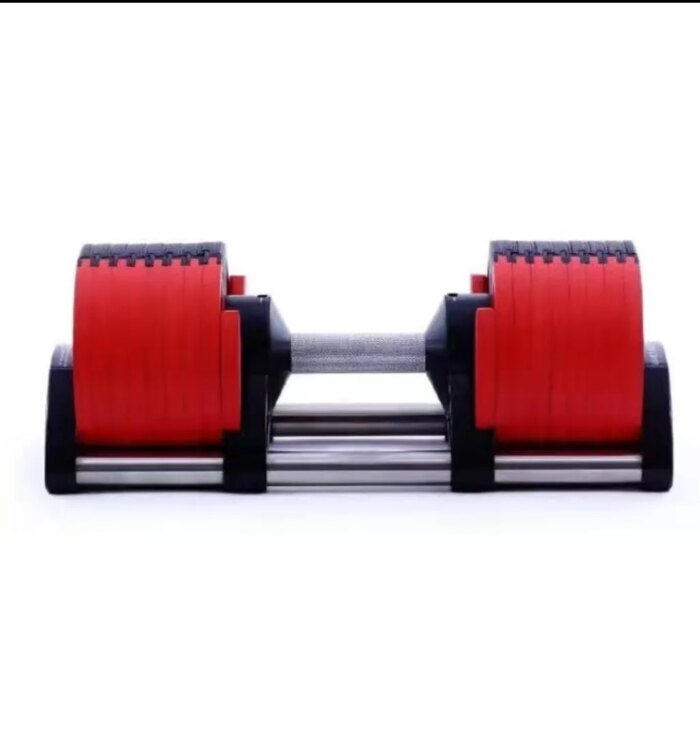 40KG 90LB Adjustable Electroplated Dumbbell Set With Rack - Image 5