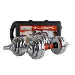 Custom Logo Cast Iron Chrome Dumbbell Set 15-50kg - Image 3