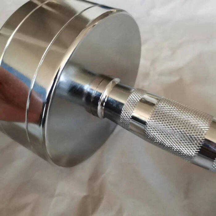 Gym Fitness 15-50KG Gold Steel Chrome Electroplated Dumbbells Sets - Image 5