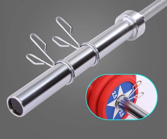 Customized Logo 220cm Barbell Bar 5-20kg Rubber Weightlifting - Image 5