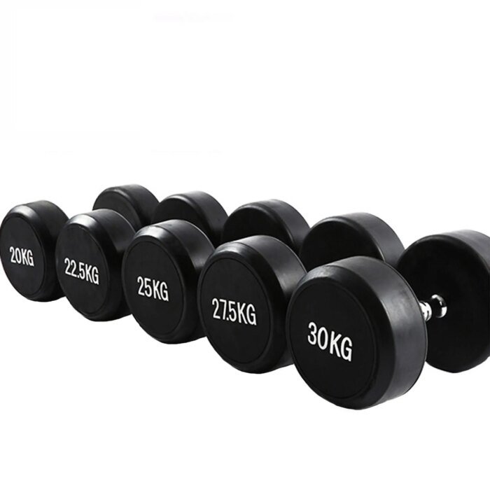 Wholesale Rubber Round Dumbbell Set Gym Sport Weights - Image 4