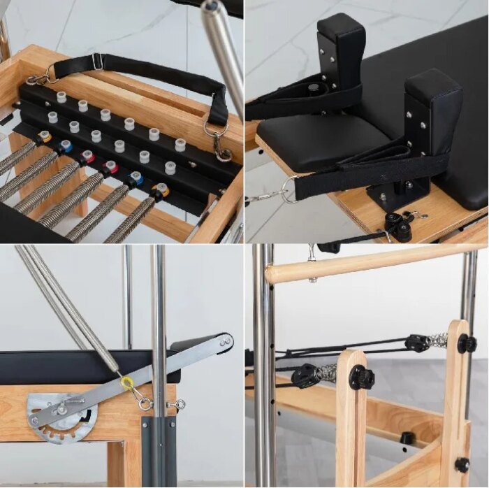 3-in-1 Oak Wood Cadillac Bed Pilates Reformer Equipment - Image 3