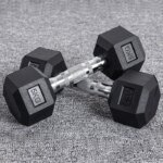 Hex Rubber Dumbbell Weightlifting Gym Equipment Sale - Image 4