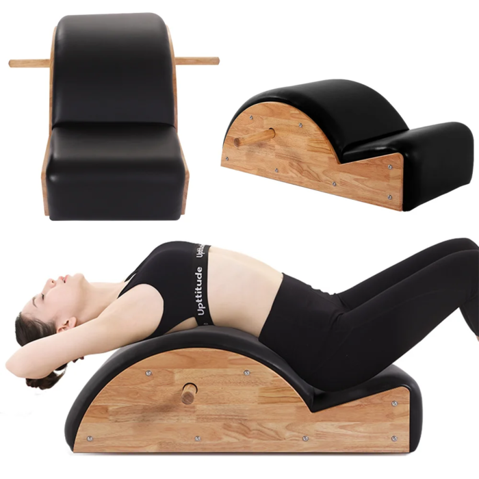 Used Wood Microfiber Leather Sponge Pilates Spine Corrector - Image 6