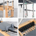 3 in 1 Oak Cadillac Reformer Pilates Home Fitness Machine - Image 3