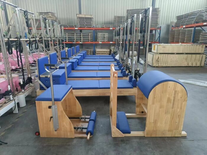 Portable Black Wood Ladder Barrel Pilates Machine - Image 6