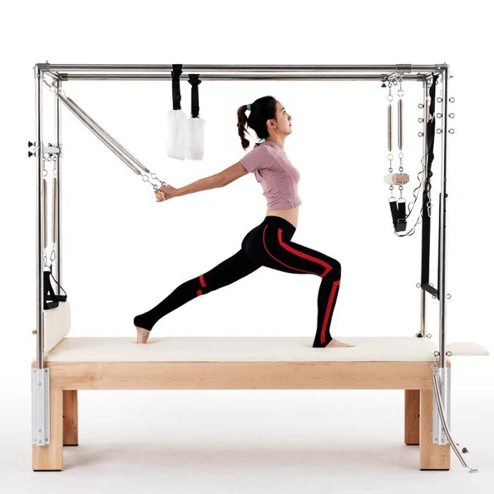 Professional Commercial Pilates Reformer Maple Wood Frame - Image 4