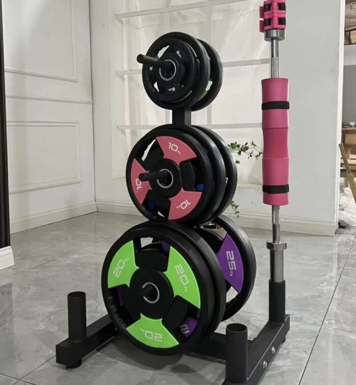 Durable PVC Weight Plates Barbell Gym Equipment - Image 6