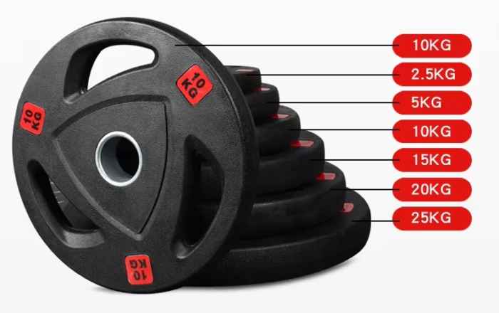 Three-Hole Flying Bell Barbell Plate Large Black Hole - Image 3