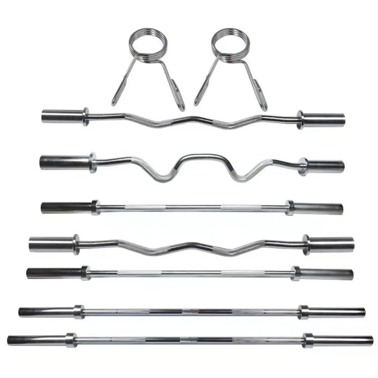 Customized Logo 220cm Barbell Bar 5-20kg Rubber Weightlifting