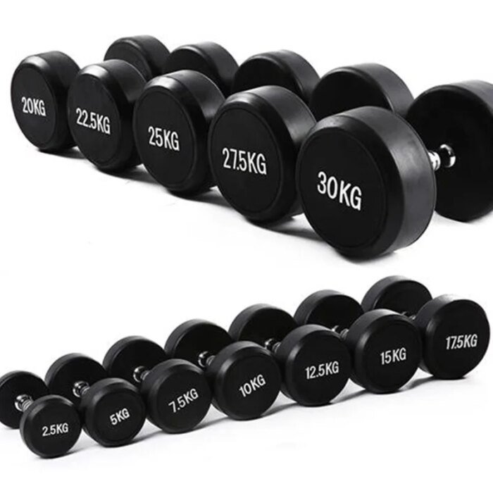 Wholesale Rubber Round Dumbbell Set Gym Sport Weights - Image 6