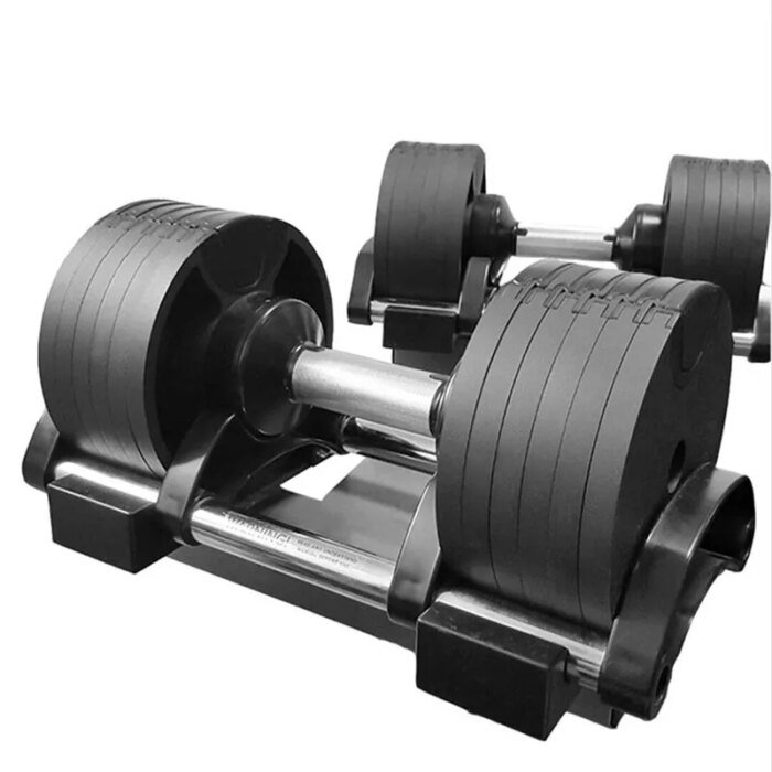 Exercise Adjustable Steel Dumbbells Set With Stand - Image 5