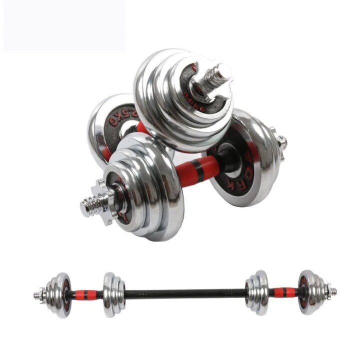 Custom Logo Cast Iron Chrome Dumbbell Set 15-50kg - Image 6
