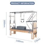 3 in 1 Maple Wood Pilates Reformer Machine - Image 2