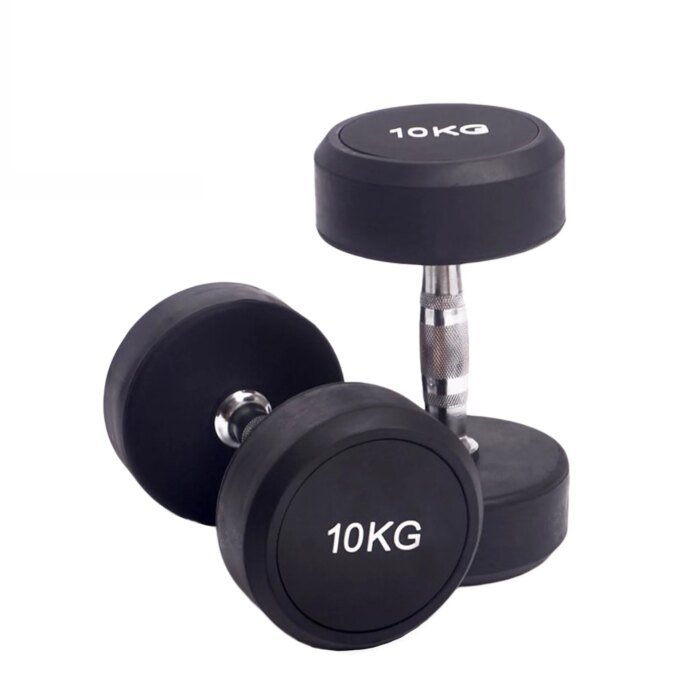Wholesale Rubber Round Dumbbell Set Gym Sport Weights - Image 5