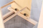 Maple Wooden Ladder Barrel Length Adjustable Stable Base - Image 4