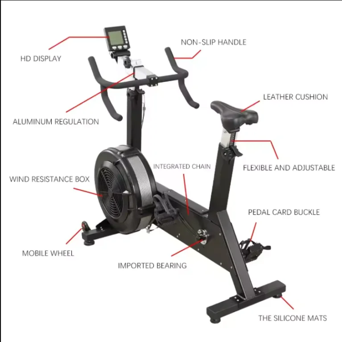 J S6 Air Bike Wind Resistance Indoor Exercise Equipment - Image 2