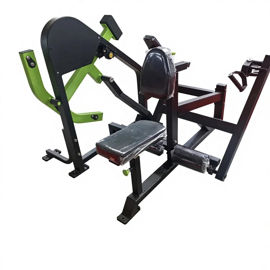 Commercial Plate Loaded Row Machine Adjustable Angle for Back Muscle Strength Training