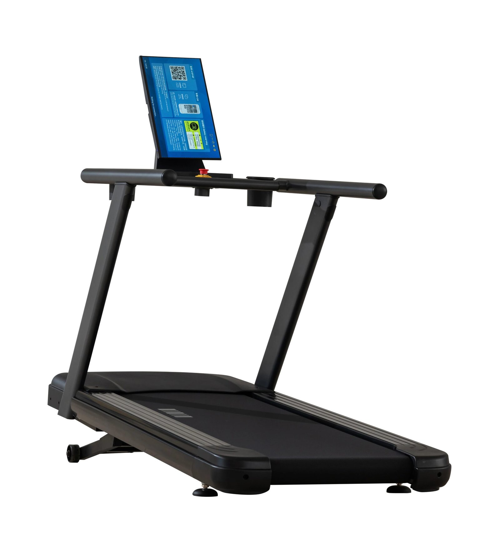 Intelligent Electric Treadmill with 360° Rotating LCD Display for Commercial Gyms and Home Use