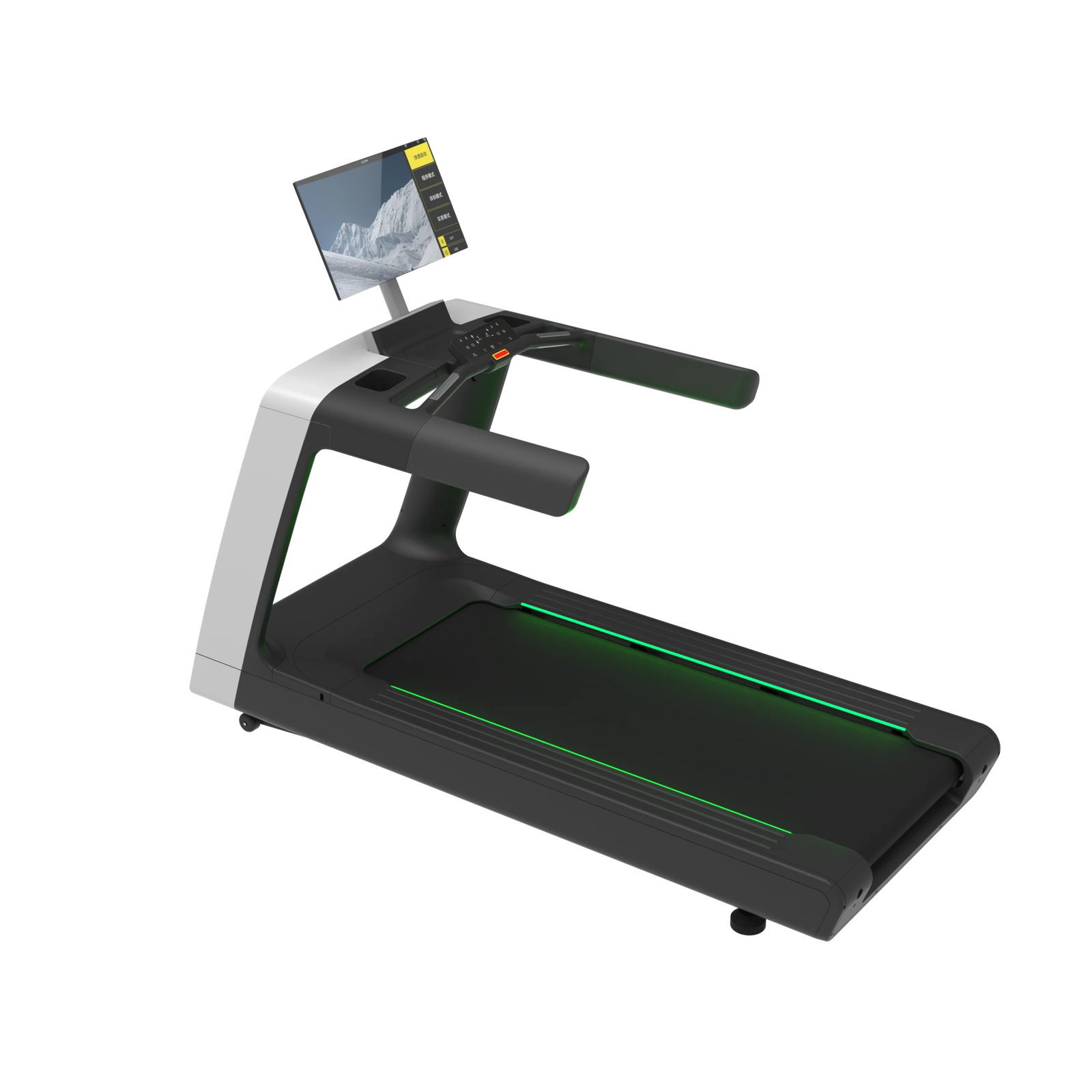 JS 3HP Commercial Treadmill with 15.6" Rotating Screen and Wireless Projection for Gyms
