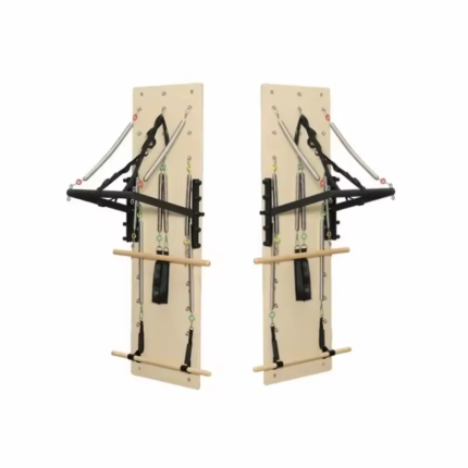 Pilates Wall Mounted Reformer Springboard - Space-Saving Oak Wood for Studio & Home Workouts