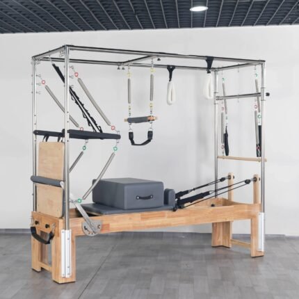 3-in-1 Oak Cadillac Bed with Silent Pulley System for Gym Functional Training