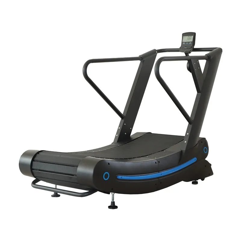 Curved Treadmill Commercial Gym-Grade with Self-Powered Design & LCD Display