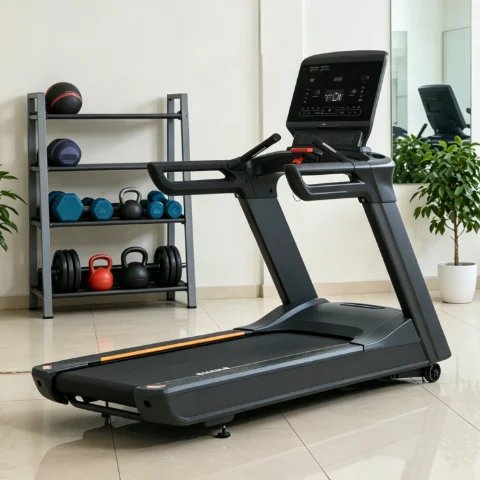 Commercial Treadmill 400kg Capacity 18km/h AC Motor for Gym Hotel Fitness Centers