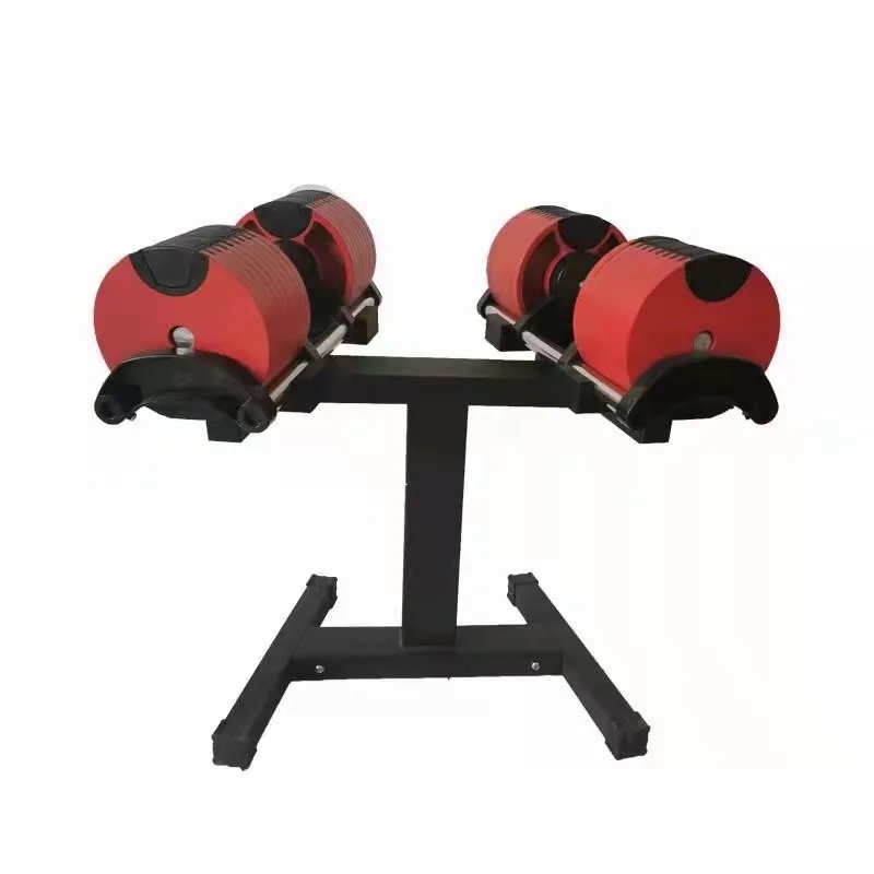 40kg Adjustable Golds Electroplated Metal Dumbbells with Dumbbell Rack for Commercial Gym Strength Training