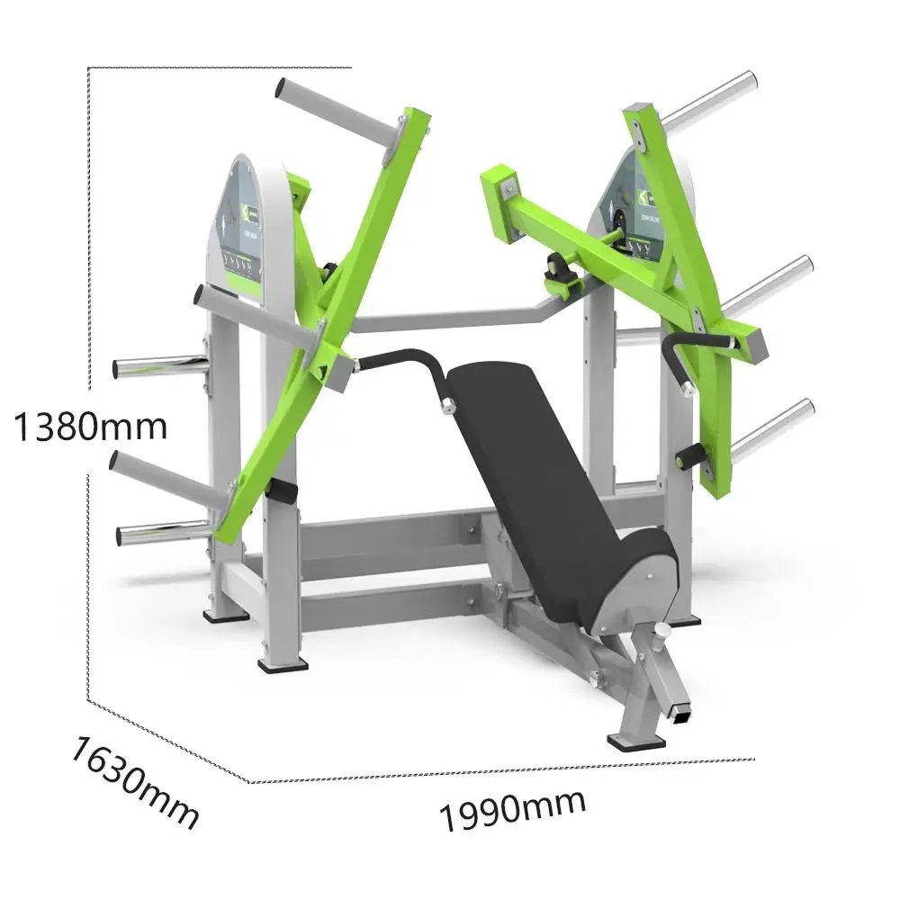 PM04 Plate-loaded Incline Chest Press with 180kg Capacity for Commercial Gyms
