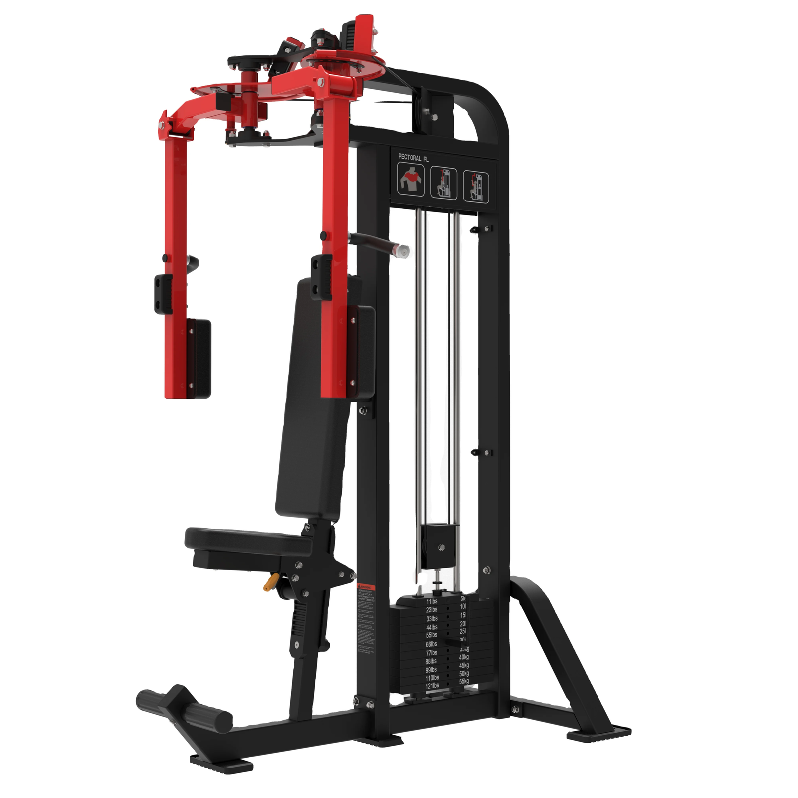 Commercial 138kg Adjustable Pec Fly Machine for Chest & Back Strength Training Gyms
