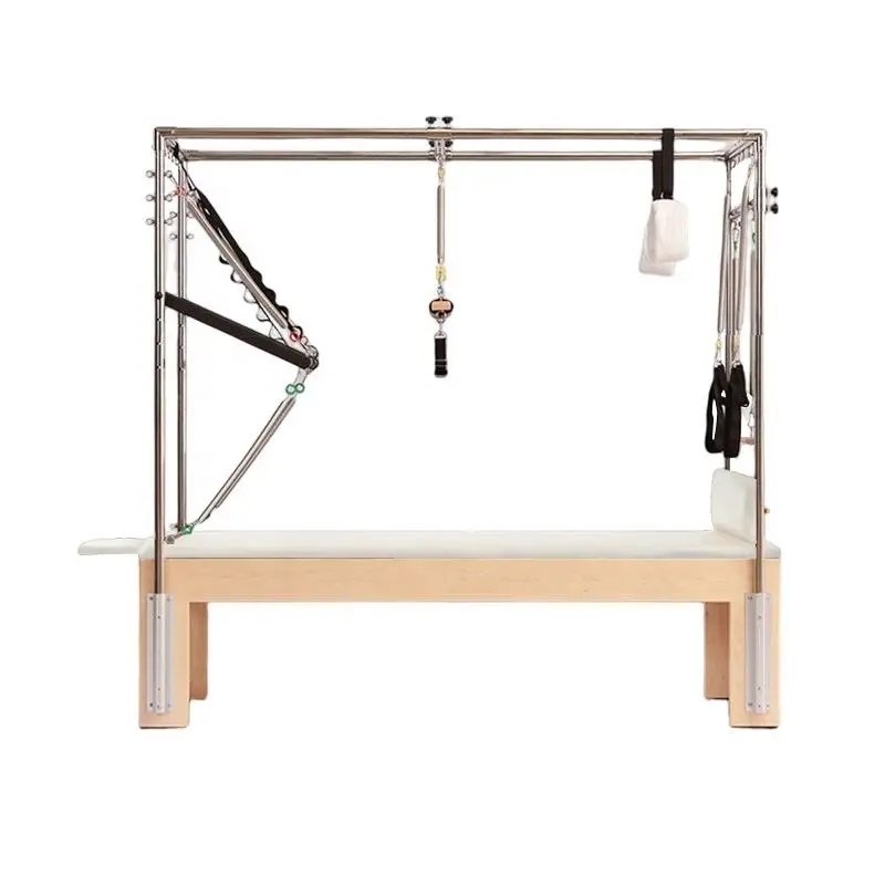 Pilates Reformer Cadillac with Adjustable Springs for Core Training & Full-Body Workouts