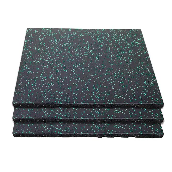 Gym Rubber Floor Mat 10-50mm Thick Shock Absorbing Waterproof Sport Flooring for Fitness Centers