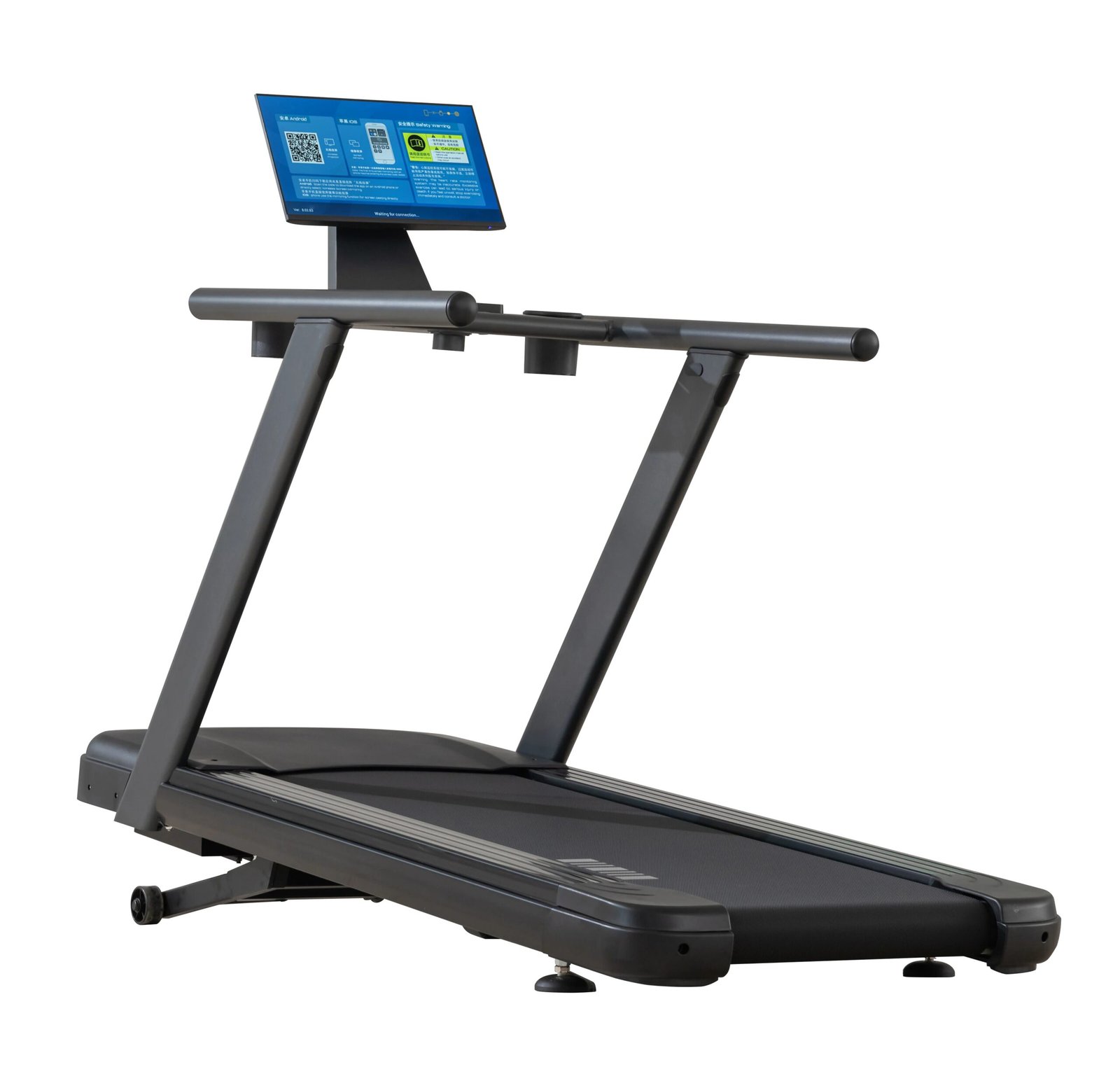 JS Commercial Treadmill with 360° Rotating LCD Mirror for Gym Bodybuilding Workouts