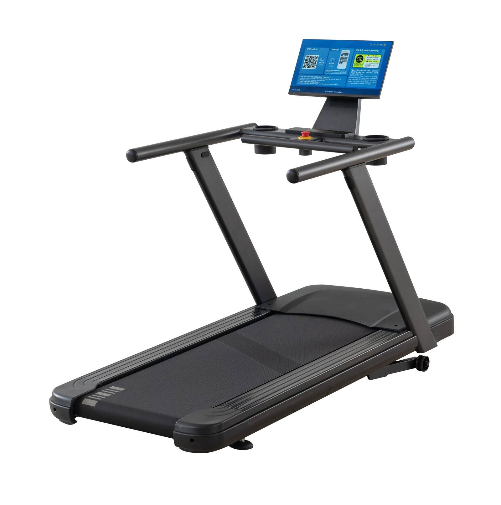 Commercial Treadmill with 360° Rotating LCD Display for Gym Cardio Training
