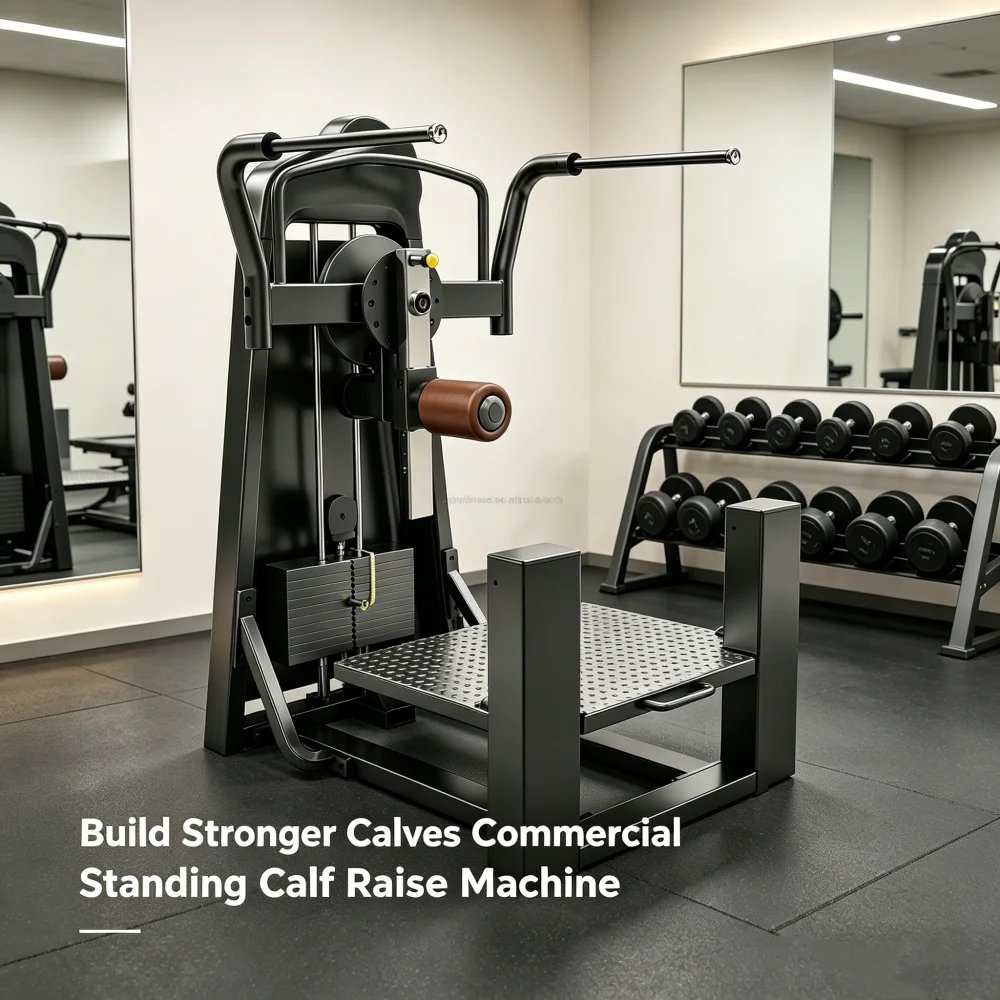 Commercial Pin Loaded Standing Calf Raise Machine for Heavy-Duty Gym Muscle Training