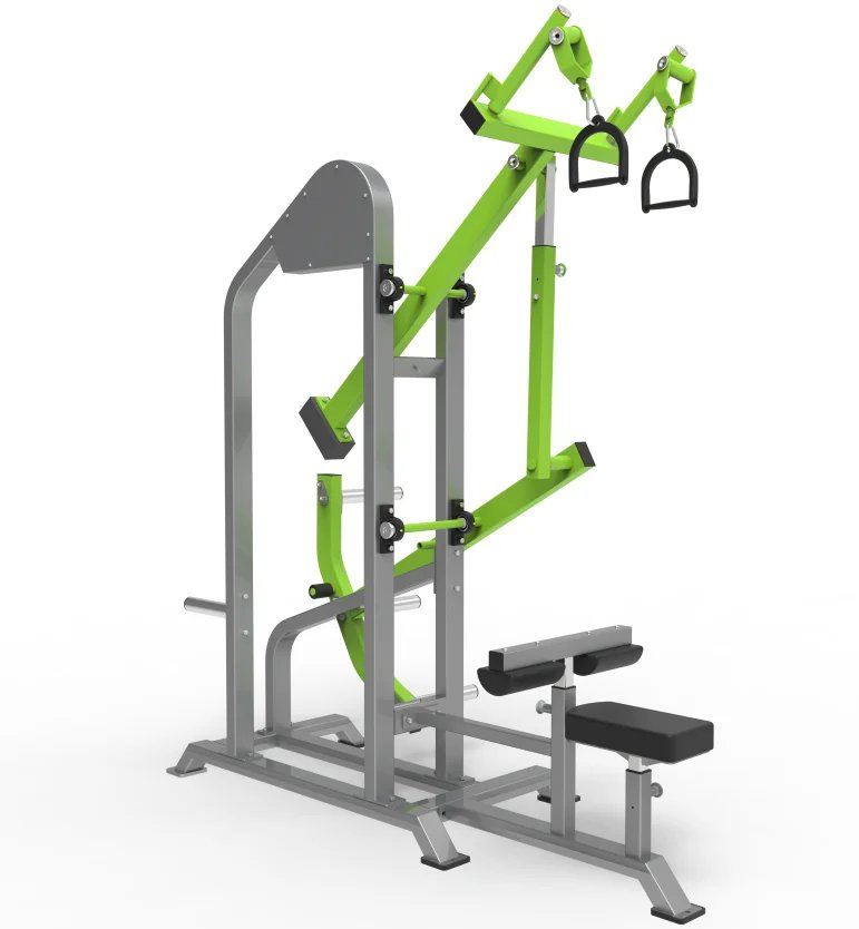 Plate Loaded Lat Pulldown Machine with Multi-Grip Bar for Commercial Gym Strength Training