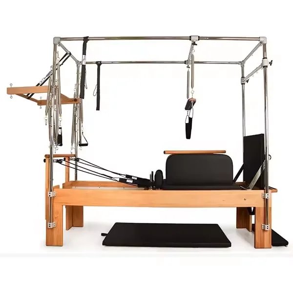Premium Oak Wood Pilates Reformer for Home & Studio - 3-in-1 Core Training Equipment - Image 6
