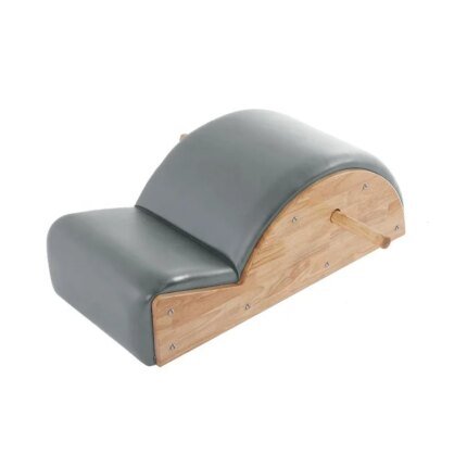 Pilates Spine Corrector Wood with Microfiber Leather for Spinal Alignment Home Gym