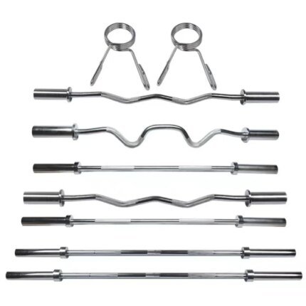 220cm Adjustable Steel Barbell Bar 5-20kg with Custom Logo for Home Gym & Commercial Fitness Centers