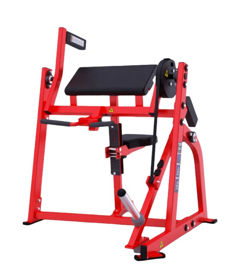 Commercial Adjustable Seated Biceps Curl Strength Trainer with Stainless Steel Construction for Gyms