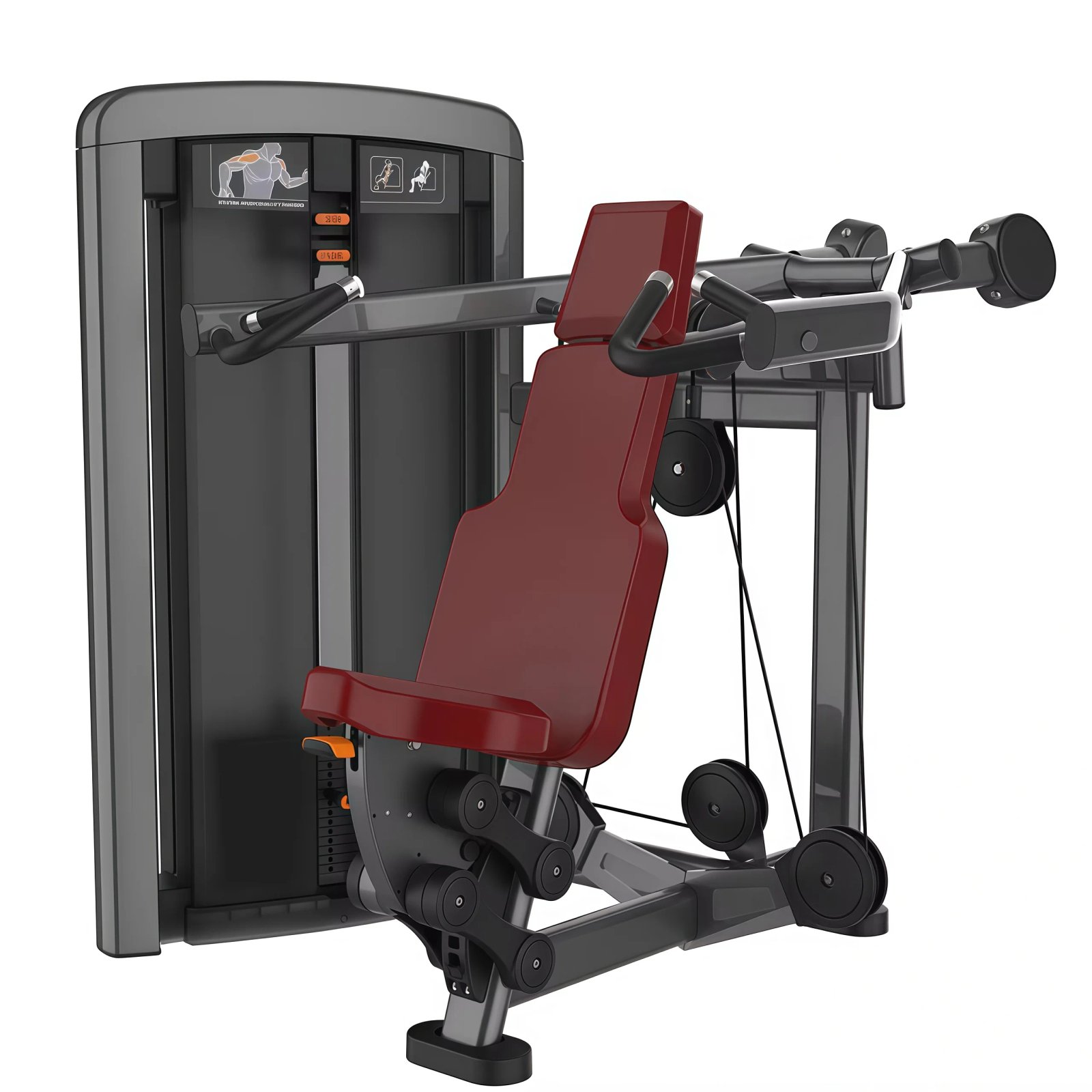 Seated Shoulder Press Machine with 300kg Capacity Adjustable Steel Deltoid Trainer for Gyms