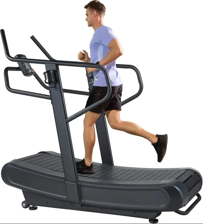 Non-Motorized Curved Treadmill Commercial Heavy-Duty with Shock Absorption for Gyms