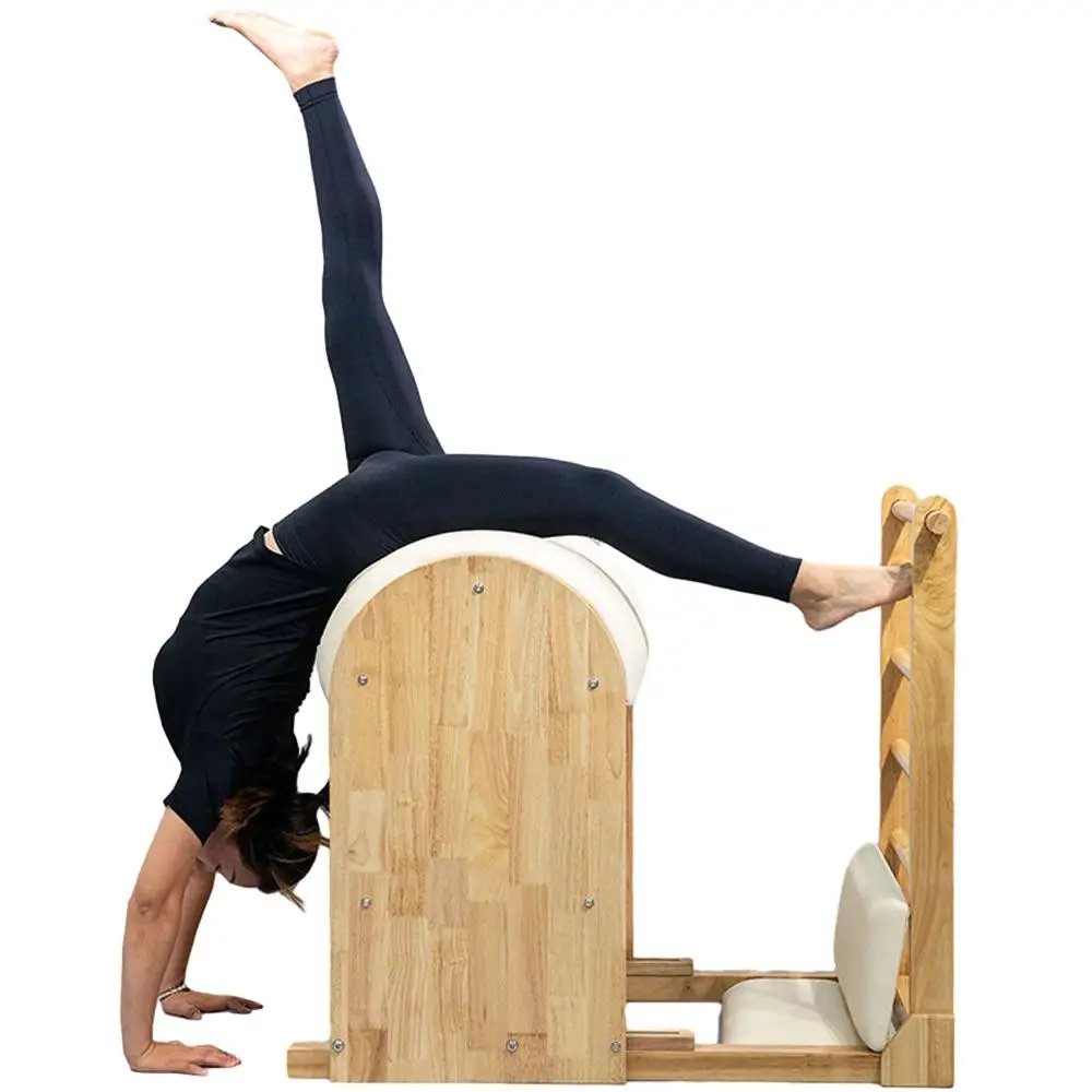 Pilates Reformer Ladder Barrel with Single Pedal Adjustment for Core & Flexibility Training